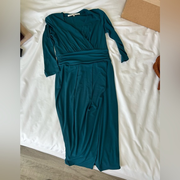 RACHEL Roy TEAL FAUX WRAP DRESS SIZE SMALL EUC - Picture 3 of 5